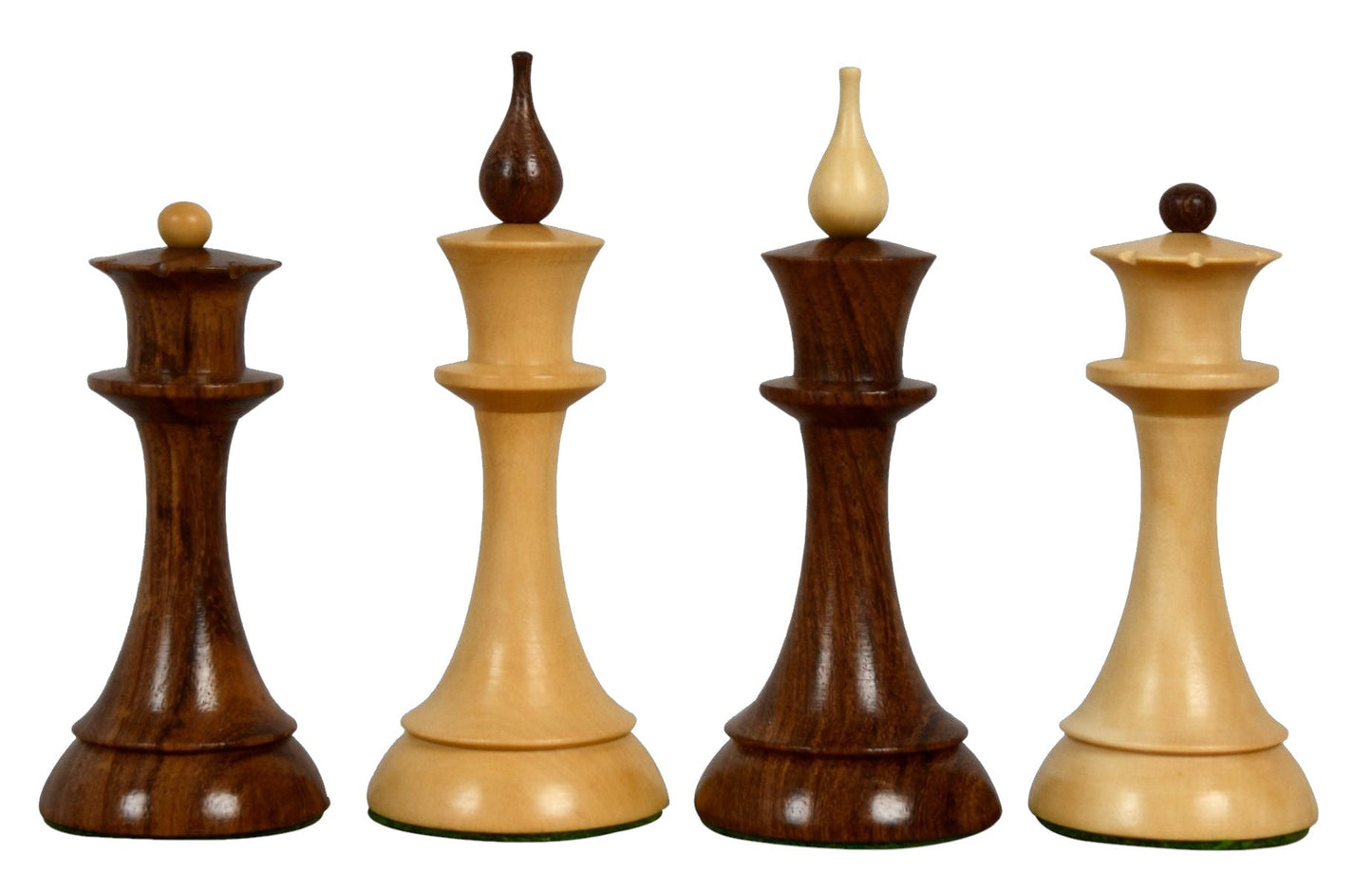 1950s Soviet Latvian Chess Set in Golden Rosewood with Notation Chess Board - Chess Villa