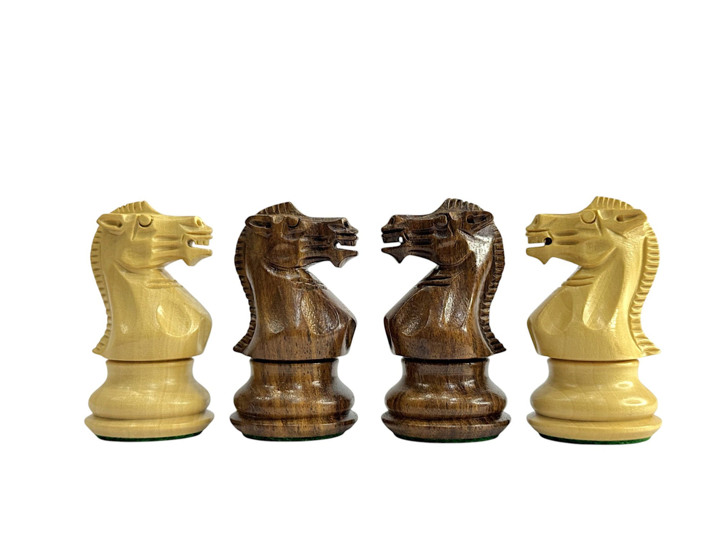 3.25" Professional Staunton Chess Set - Chess Pieces Only - Weighted Golden Rosewood - Chess Villa