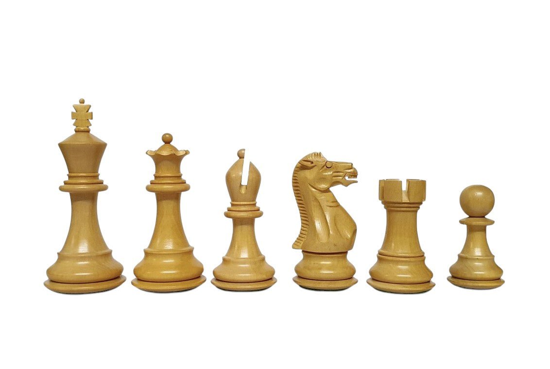 3.75″ Professional Club Staunton Chess Pieces Only Set – Weighted Golden Rosewood - Chess Villa