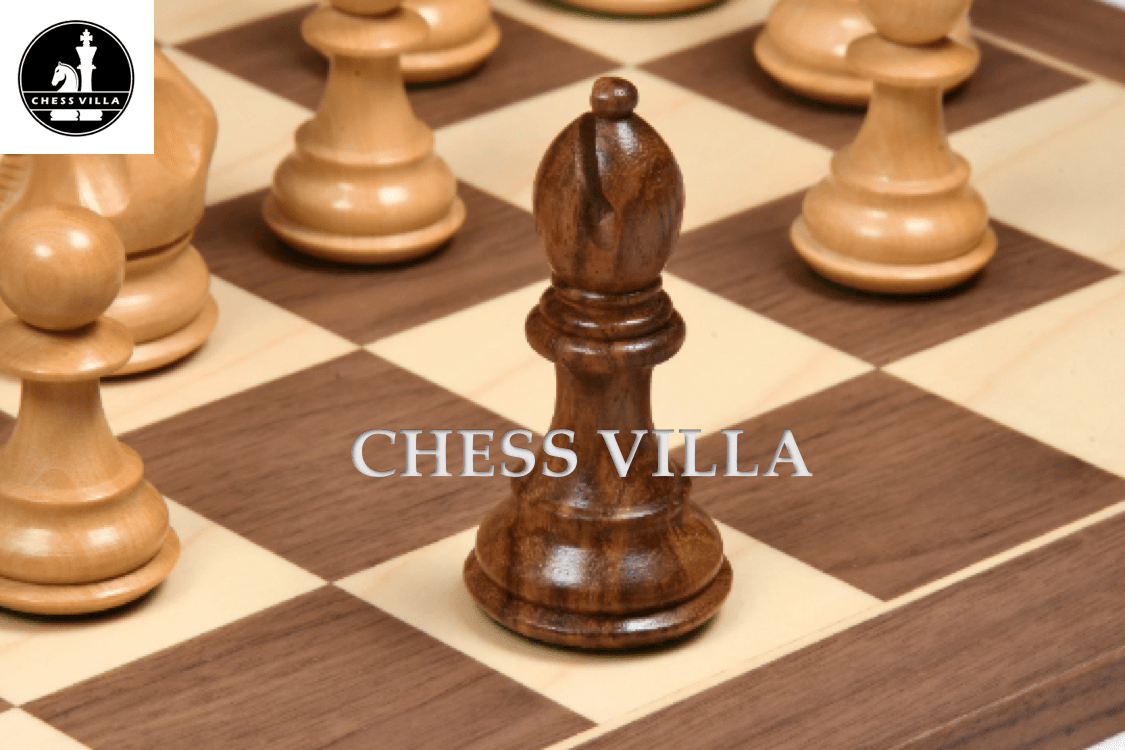 4″ Professional Club Staunton Chess Pieces Only Set – Weighted Golden Rosewood - Chess Villa