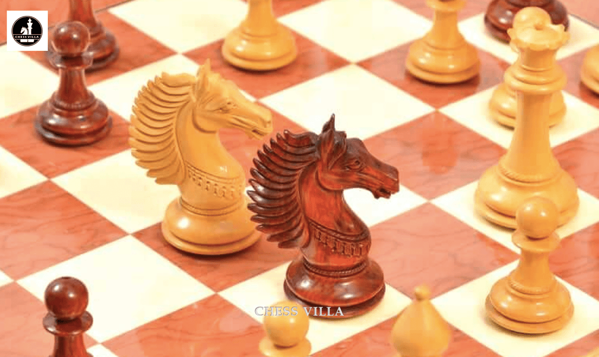 4.6" Copenhagen Luxury Staunton Chess Pieces Only Set- Triple Weighted Budrose Wood - Chess Villa
