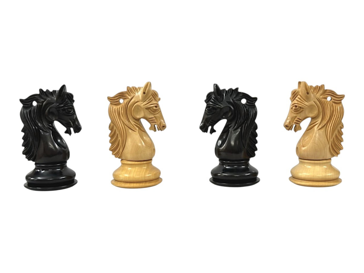4.5" Heritage Series Premium Staunton Chess Pieces Only Set- Triple Weighted Ebony