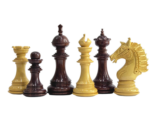The Sikh Empire Series Handmade Luxury Chess Pieces Only Set - Triple Weighted Rosewood - 4.5" King