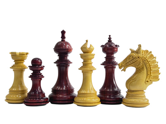 The Sikh Empire Series Handmade Luxury Chess Pieces Only Set - Triple Weighted Bud Rosewood - 4.5" King