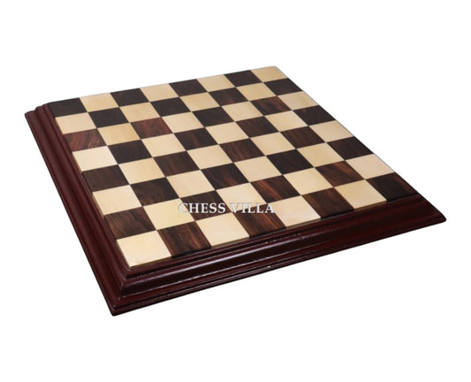 21" Rosewood & Maple Wood Luxury Chess board with Carved Border - 57 mm Square