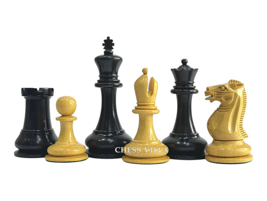 1849 Jaques Reproduction Staunton Chess Pieces Only set - Weighted Ebony - 3.75" King