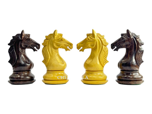 The Cremona Series Staunton Chess Pieces- 4" King- Double Weighted Rosewood