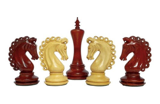 4.6" Avant Garde Luxury Staunton Chess Set - Chess Pieces Only - Bud Rosewood & Boxwood