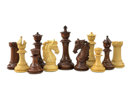 4.5" Heritage Series Premium Staunton Chess Pieces Only Set- Triple Weighted Anjan Wood