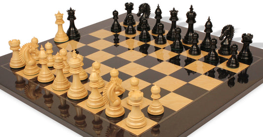 The Premium Collection - Cyrus Luxury Staunton Chess Pieces Only Set - Triple Weighted Ebony & Boxwood - 4.4" King