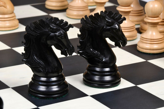 The Premium Collection - 4.4" Wellington Luxury Staunton Chess Pieces Only Set – Triple Weighted Ebony Wood & Boxwood