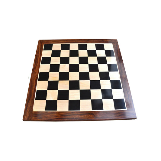 21" Grandmaster Series Ebony Wood Chess Board - Ebony & Maple Wood - 55mm Square