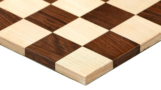 Folding" Rolling Series Travel Chess Board In Maple & Golden Rosewood - 40 mm Square - Chess Villa