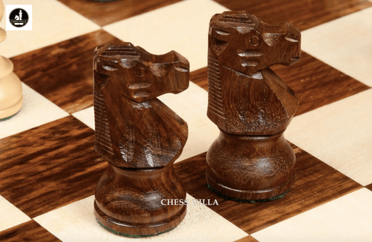 Repro 1890 French Lardy Staunton Chess Pieces Only Set – Golden Rosewood & Boxwood - Chess Villa