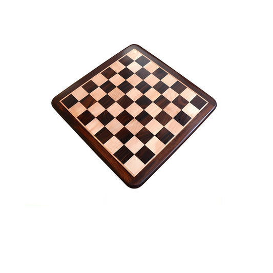 21" Flat Luxury Chess board Rosewood & Maple Wood - 55 mm Square