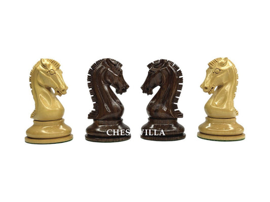 Sinquefield Cup Series Reproduced Staunton Chess Pieces Only set- Double Weighted Golden Rosewood - Chess Villa