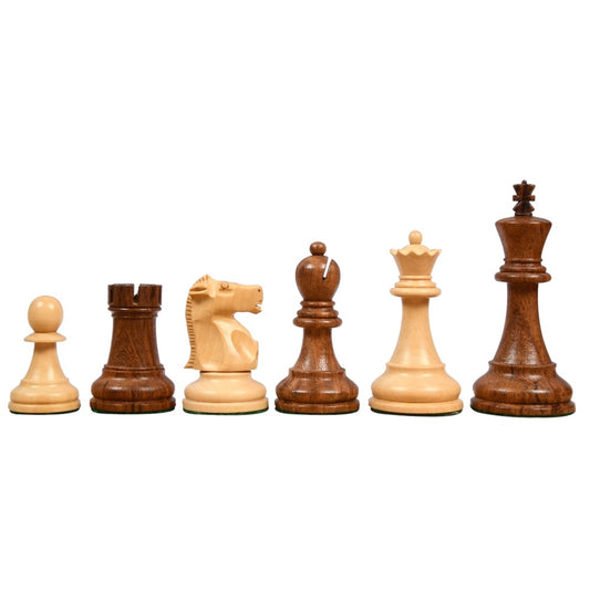 1972 Fischer Spassky Championship Series Chess Pieces Set – Boxwood & Golden Rosewood