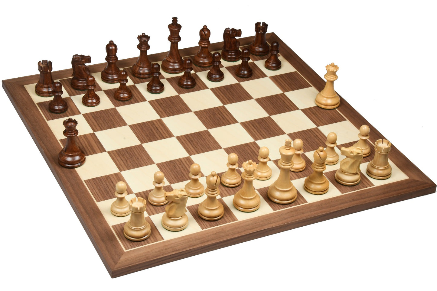 1972 Fischer Spassky Championship Series Chess Pieces Set – Boxwood & Golden Rosewood