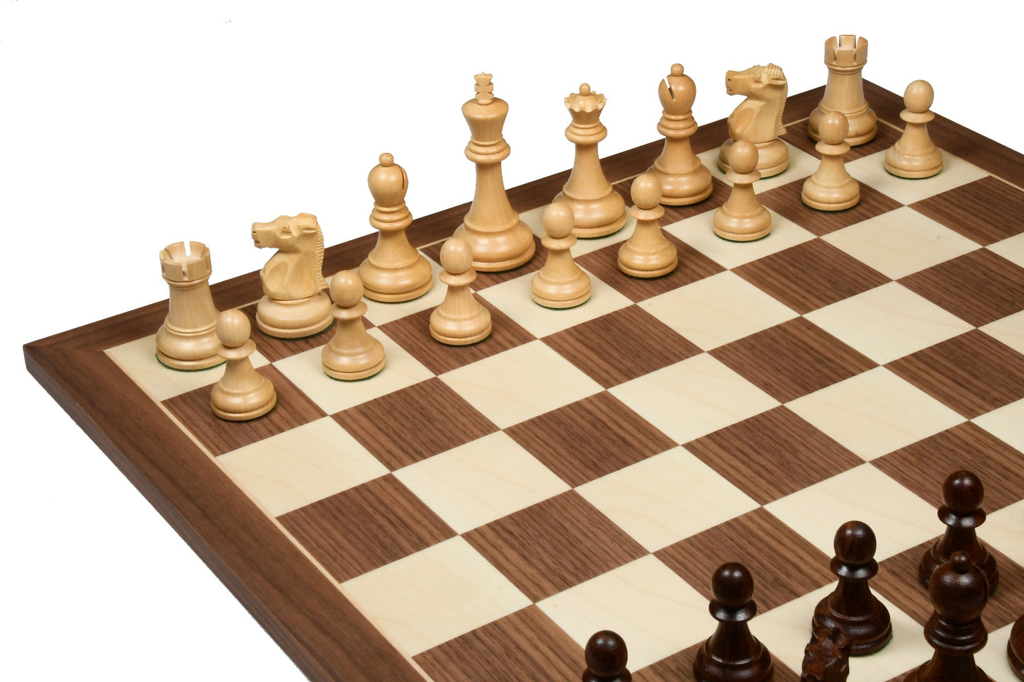 1972 Fischer Spassky Championship Series Chess Pieces Set – Boxwood & Golden Rosewood