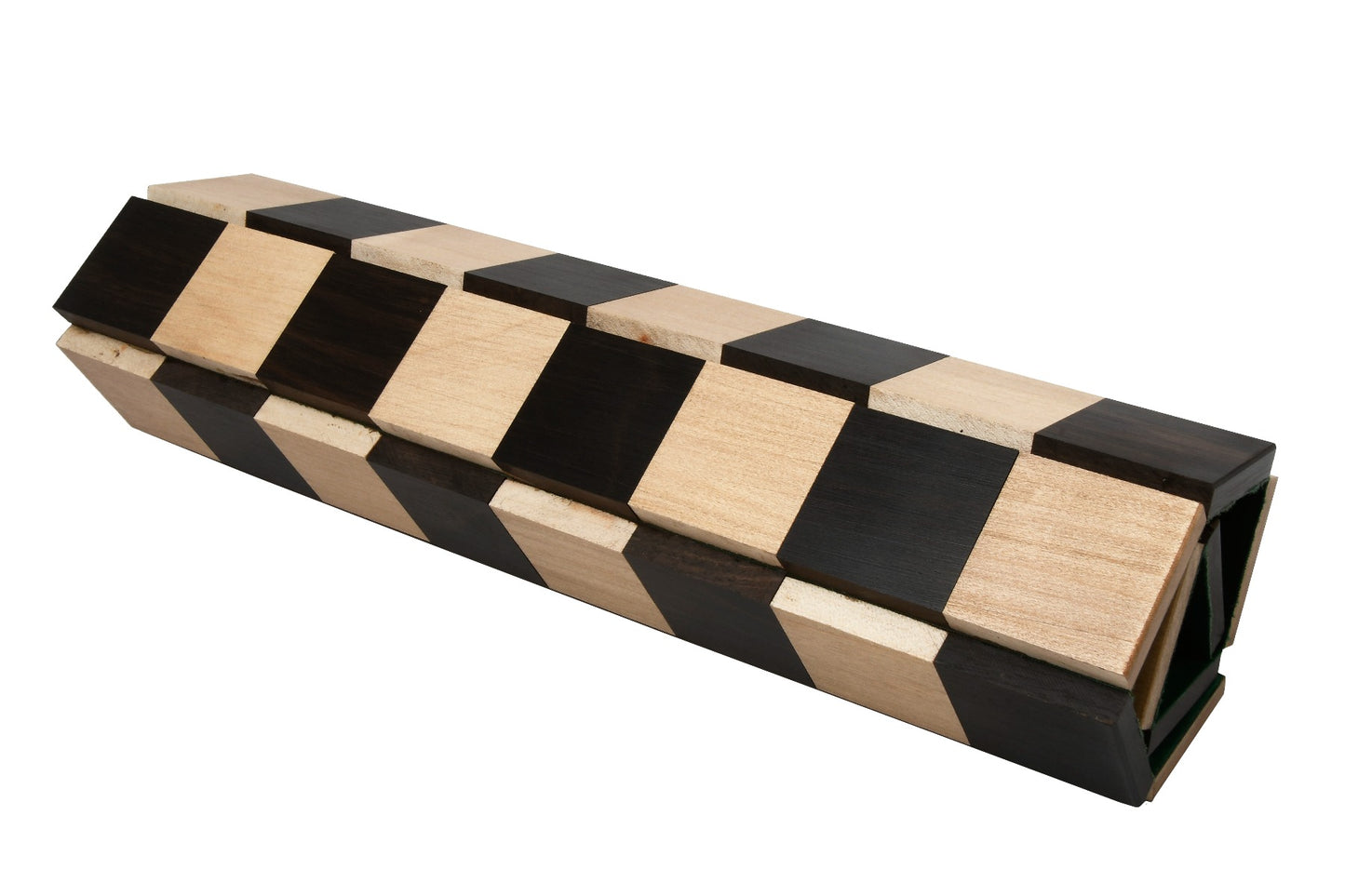 1924 Bauhaus Repro Geometrical Abstract Chessmen In Ebonised Boxwood With Chess Board