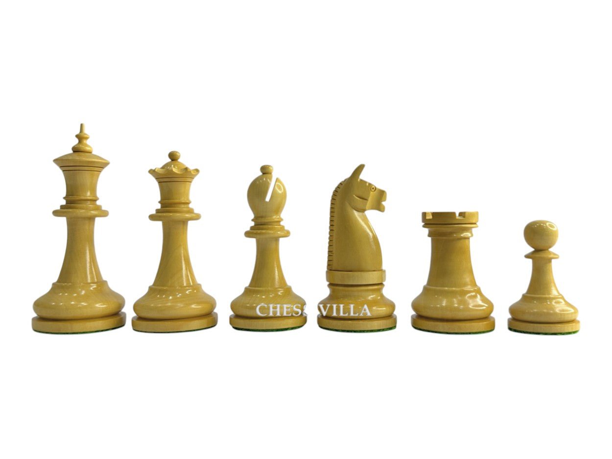 1900s' American Chess Company Reproduction Chess Set - Chess Pieces Only - Weighted Golden Rosewood- 3.8" King - Chess Villa