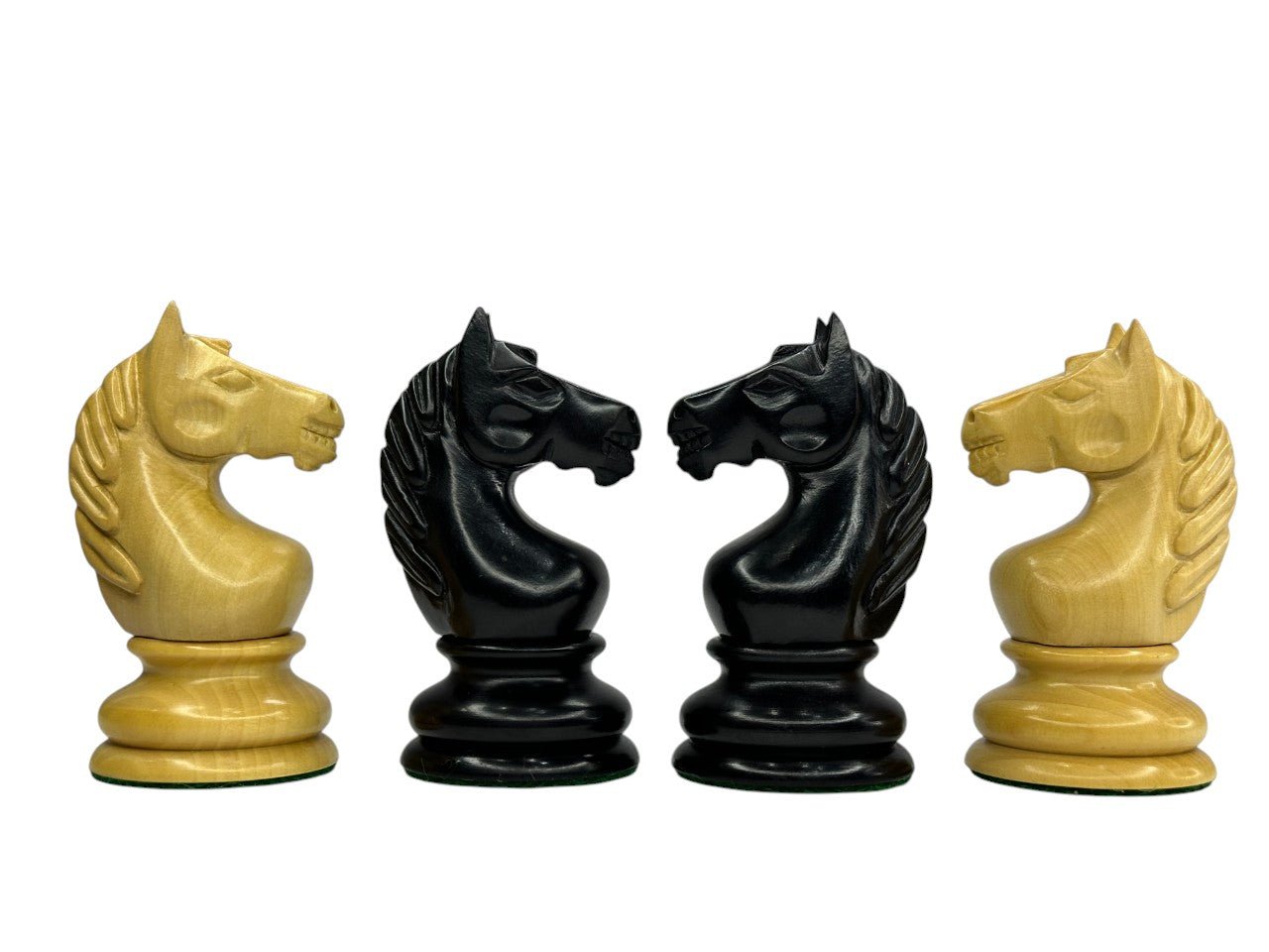 1933 Botvinnik Flohr-I Soviet Chess Pieces Only Set -Ebonised Boxwood- 3.6" King - Chess Villa