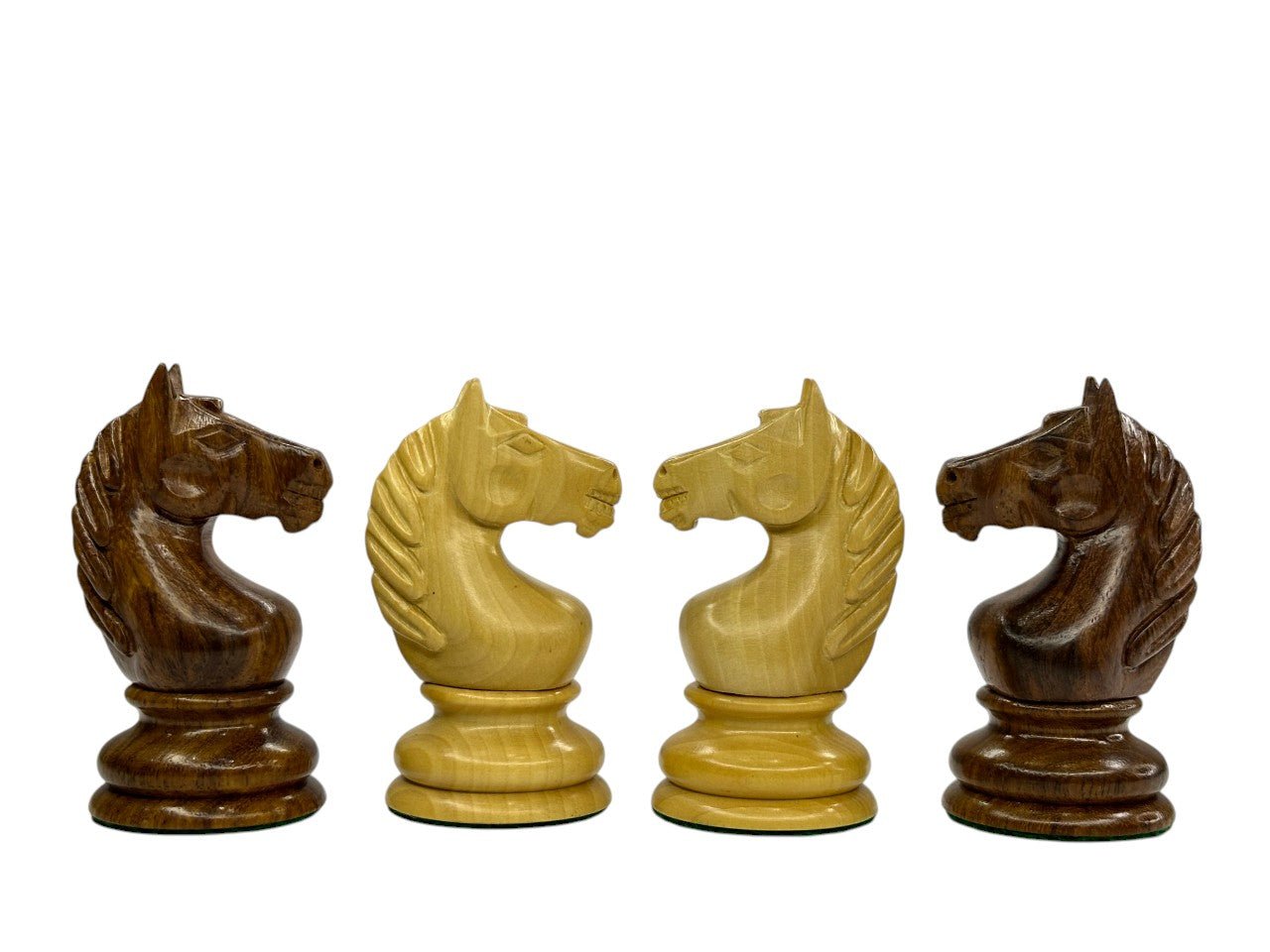 1933 Botvinnik Flohr-I Soviet Chess Pieces Only Set -Golden Rosewood- 3.6" King - Chess Villa