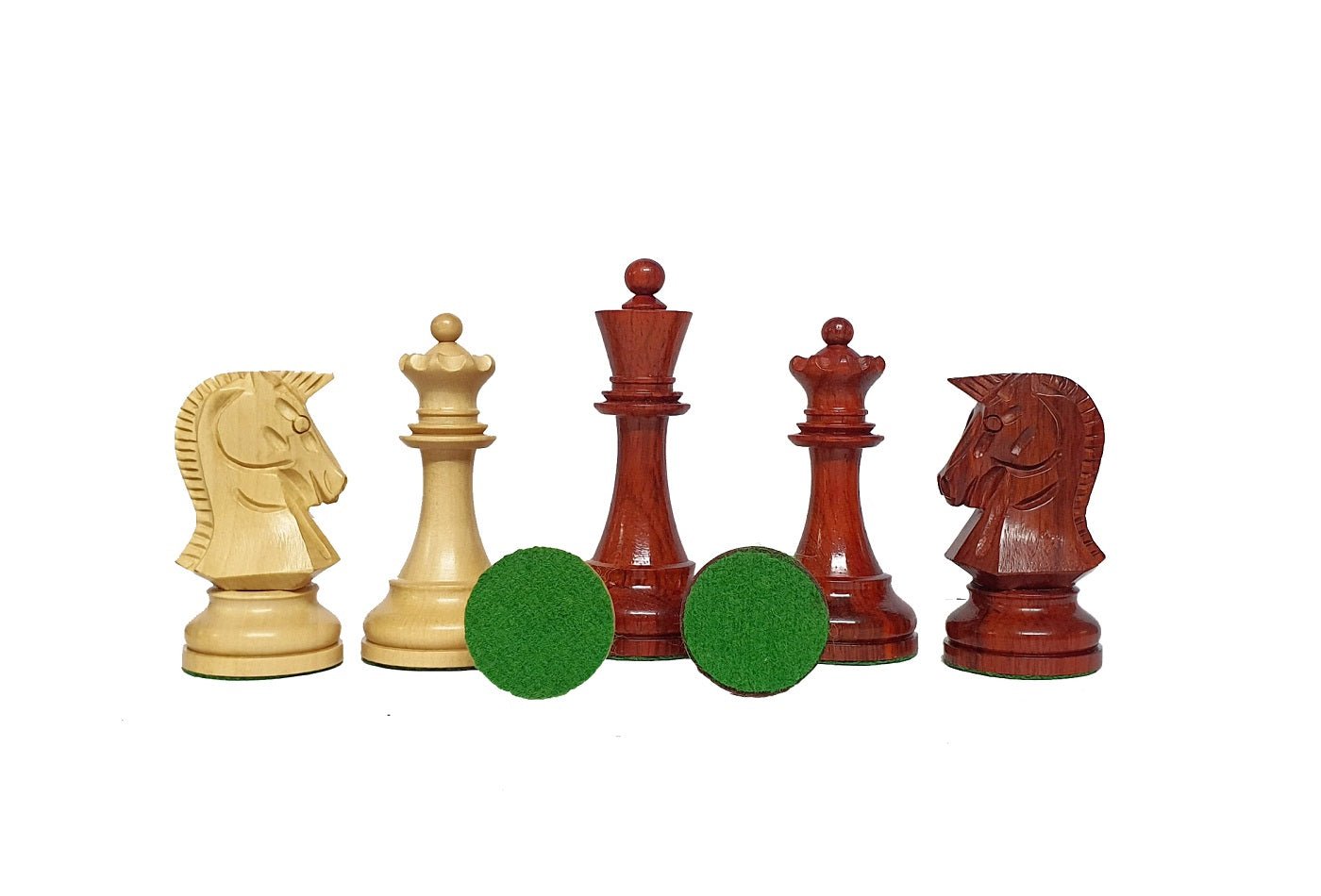 1950s Dubrovnik Bobby Fischer Reproduced Chess Pieces Only Set in Budrose Wood & Boxwood - 3.7" King - Chess Villa