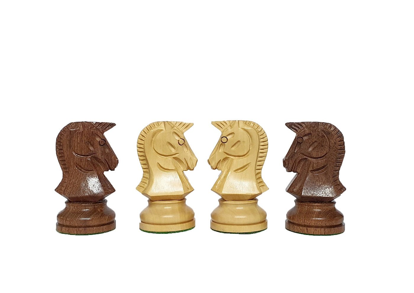 1950s Dubrovnik Bobby Fischer Reproduced Chess Pieces Only Set in Golden Rosewood & Boxwood - 3.7" King - Chess Villa
