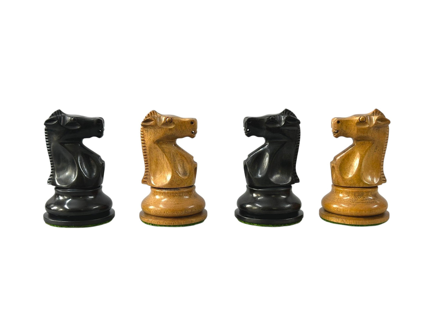1972 Fischer Spassky Championship Series Chess Pieces Set –Distressed & Ebonised Boxwood - Chess Villa