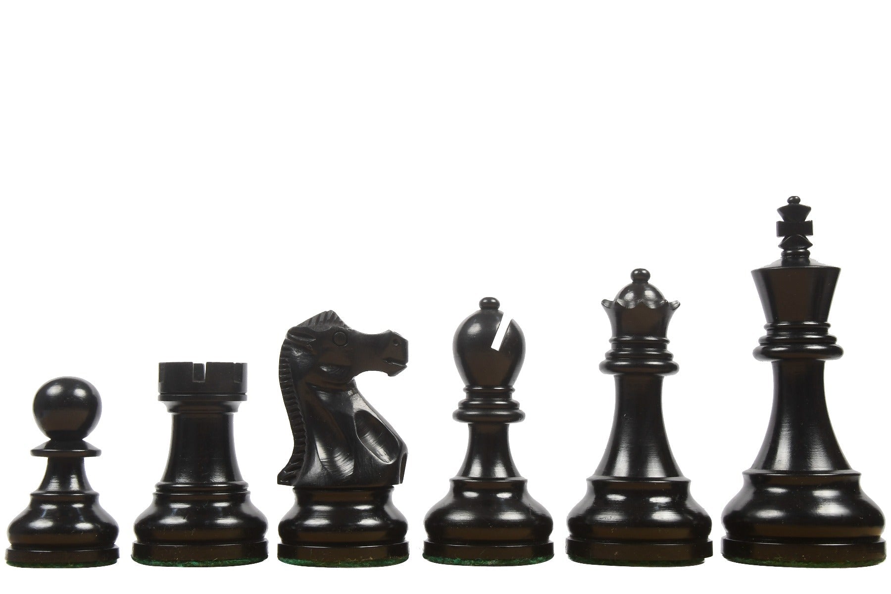 1972 Reproduced Reykjavik Championship Series Chess Pieces 3.7" - Weighted Ebonised Boxwood & Boxwood - Chess Villa