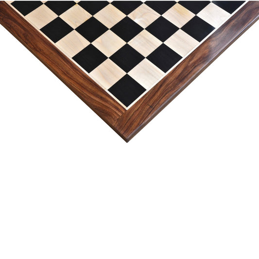 21" Grandmaster Series Ebony Wood Chess Board - Ebony & Maple Wood - 55mm Square