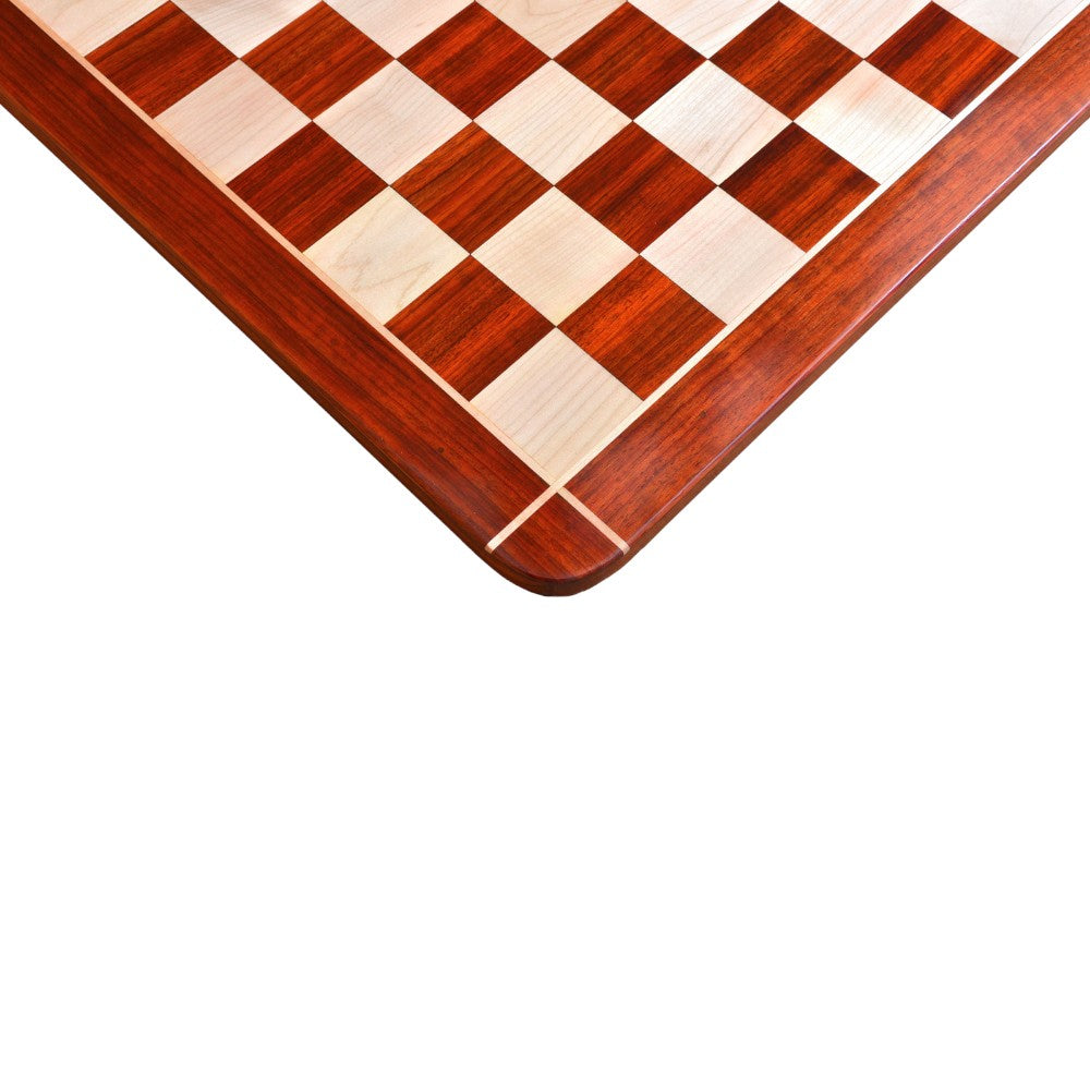 23″ African Padauk & Maple Wood Cross Corner Wooden Chessboard With 60 mm Square