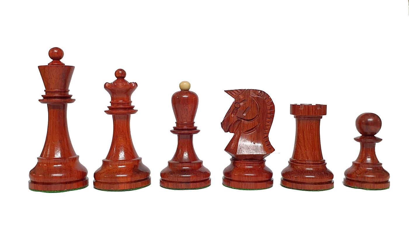 1950s Dubrovnik Bobby Fischer Reproduced Chess Pieces Only Set in Budrose Wood & Boxwood - 3.7" King