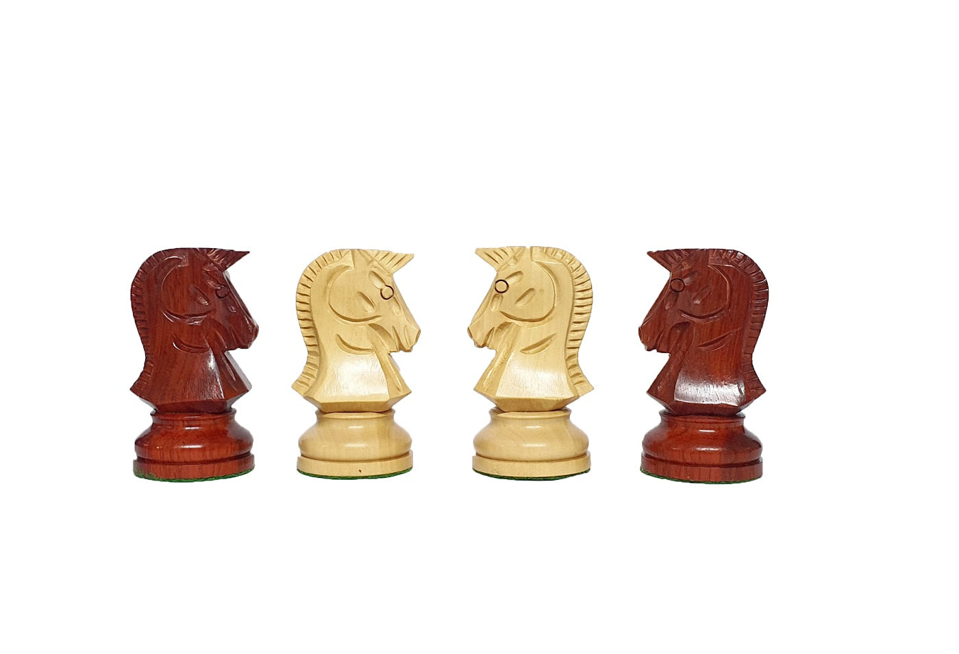 1950s Dubrovnik Bobby Fischer Reproduced Chess Pieces Only Set in Budrose Wood & Boxwood - 3.7" King