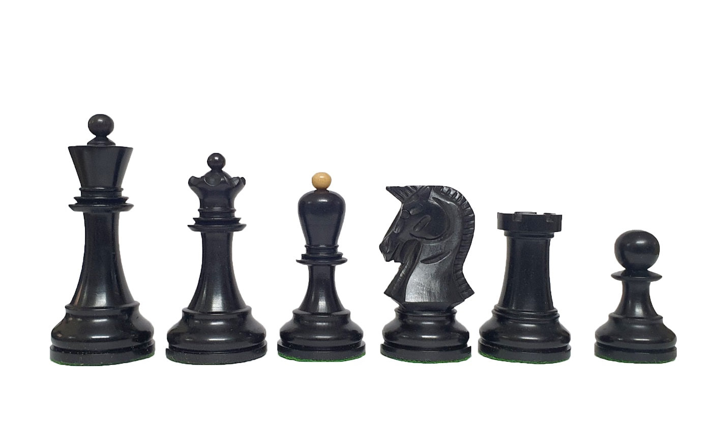1950s Dubrovnik Bobby Fischer Reproduced Chess Pieces Only Set in Ebonised Boxwood & Boxwood - 3.7" King