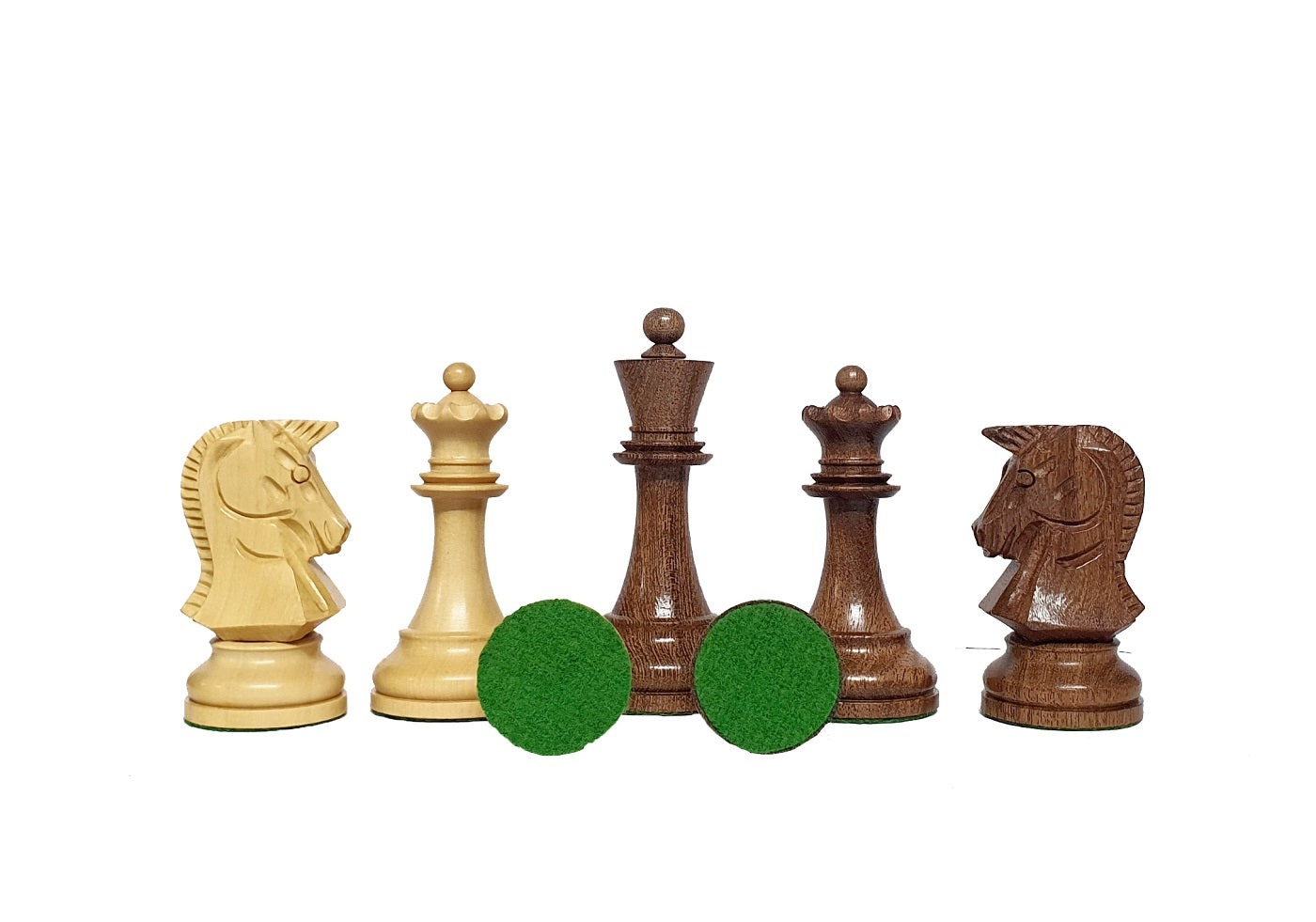 1950s Dubrovnik Bobby Fischer Reproduced Chess Pieces Only Set in Golden Rosewood & Boxwood - 3.7" King