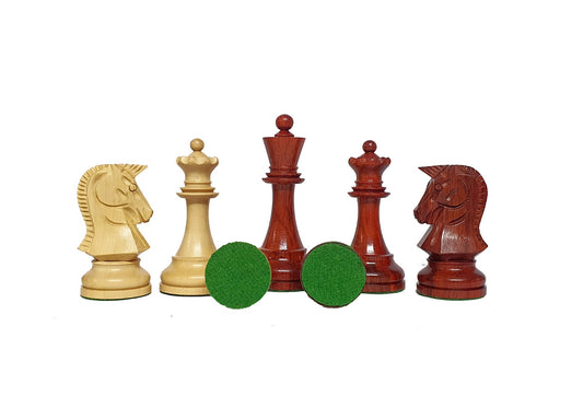1950s Dubrovnik Bobby Fischer Reproduced Chess Pieces Only Set in Budrose Wood & Boxwood - 3.7" King