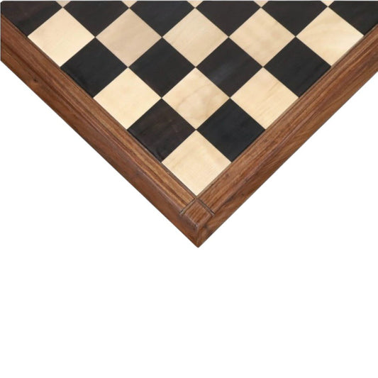21" Solid Ebony & Maple Wood Chess board - 55 mm square - Matt Finish - Chess Villa