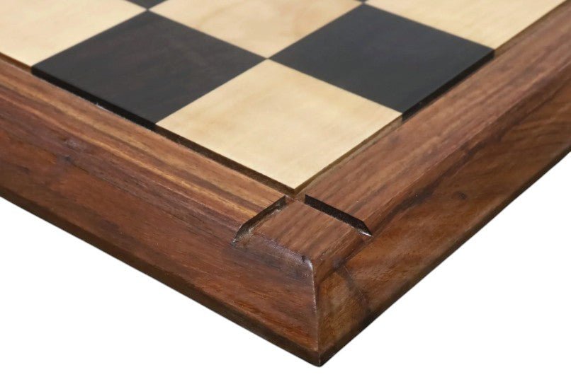 21" Solid Ebony & Maple Wood Chess board - 55 mm square - Matt Finish - Chess Villa