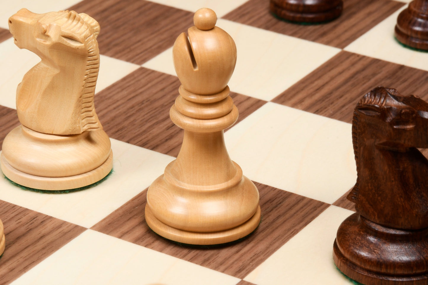 1972 Fischer Spassky Championship Series Chess Pieces Set – Boxwood & Golden Rosewood