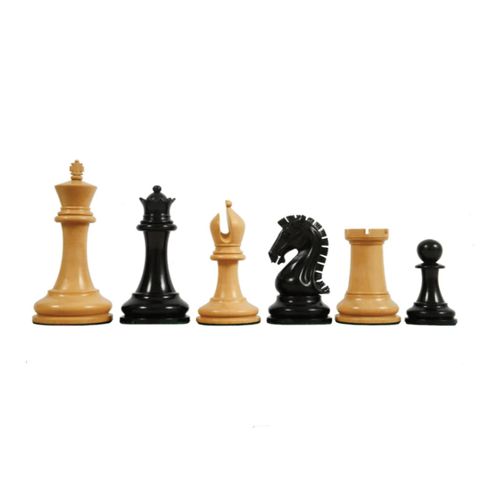 Sinquefield Cup Series Reproduced Staunton Chess Pieces Only set - Double Weighted Ebonised Boxwood