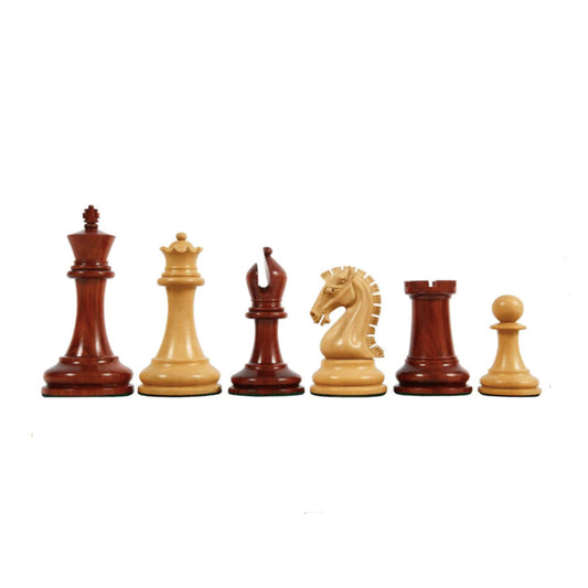 Sinquefield Cup Series Reproduced Staunton Chess Pieces Only set in Budrose Wood & Boxwood