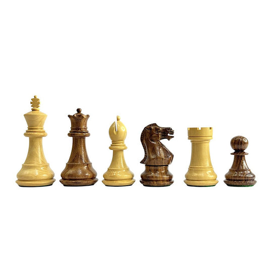 3" Professional Staunton Chess Set - Chess Pieces Only - Weighted Golden Rosewood - Chess Villa