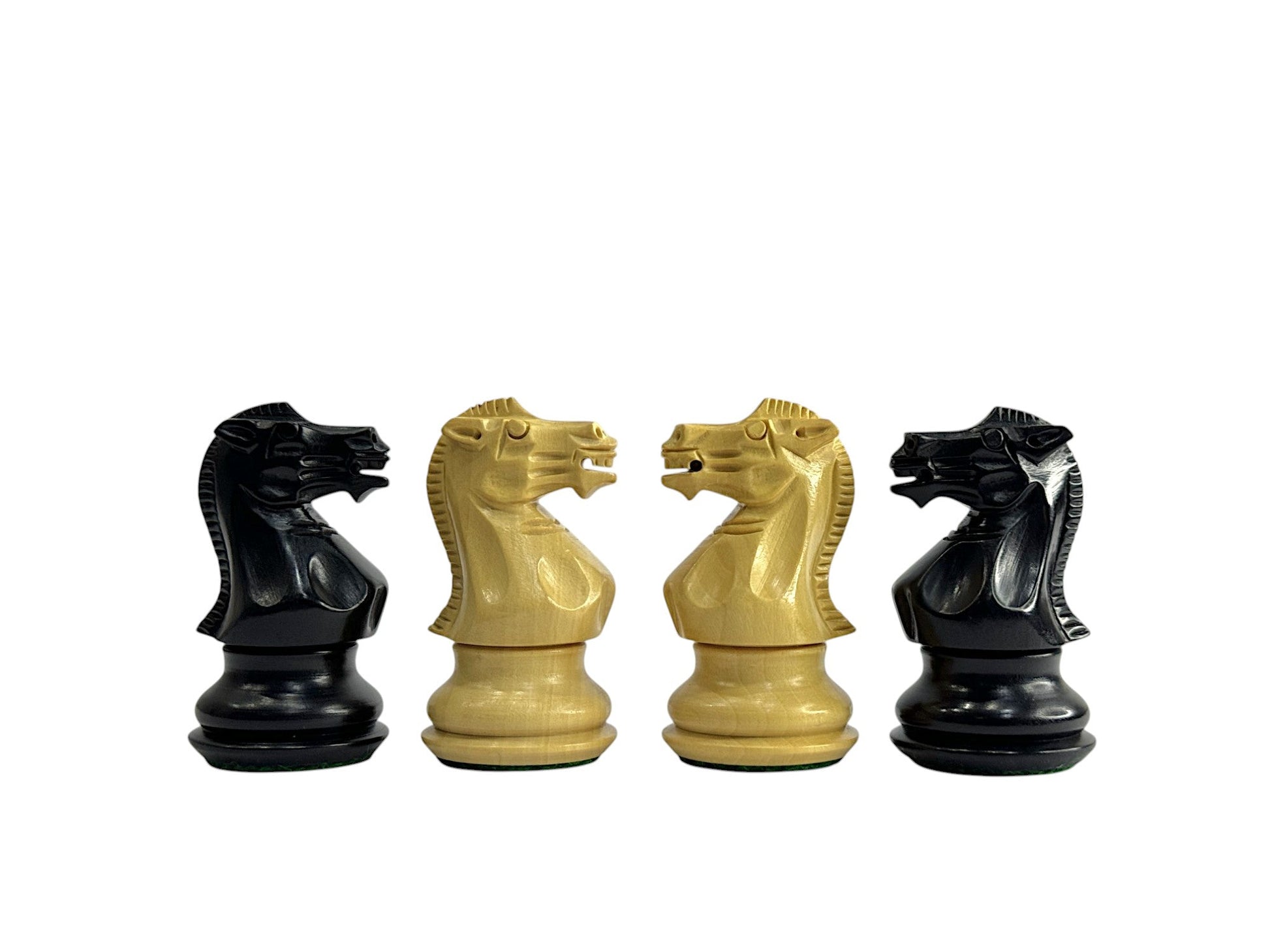 3.25" Professional Staunton Chess Set - Chess Pieces Only - Weighted Ebonised Boxwood - Chess Villa