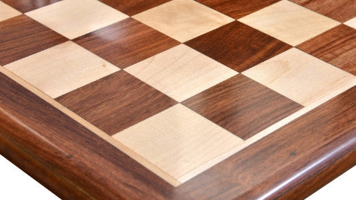 Combo of 3.8″ Columbian Knight Luxury Chess Set- Pieces in Golden Rosewood with 21" Golden Rosewood Chessboard