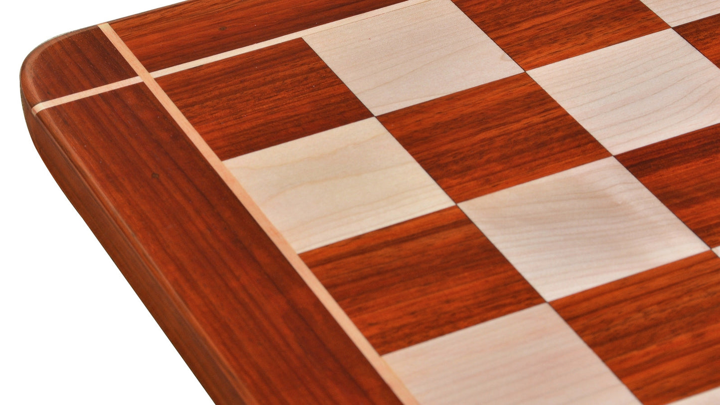 23″ African Padauk & Maple Wood Cross Corner Wooden Chessboard With 60 mm Square