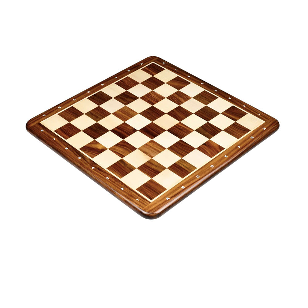 21" Solid Hand Carved Luxury Chess board -Golden Rosewood & Maple- 55 mm Square- Algebraic Notations
