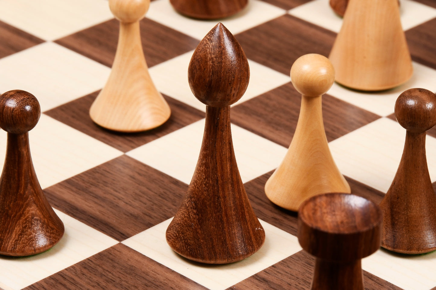 Hermann Ohme Minimalist Series Chess Pieces Only Set - Weighted Golden Rosewood