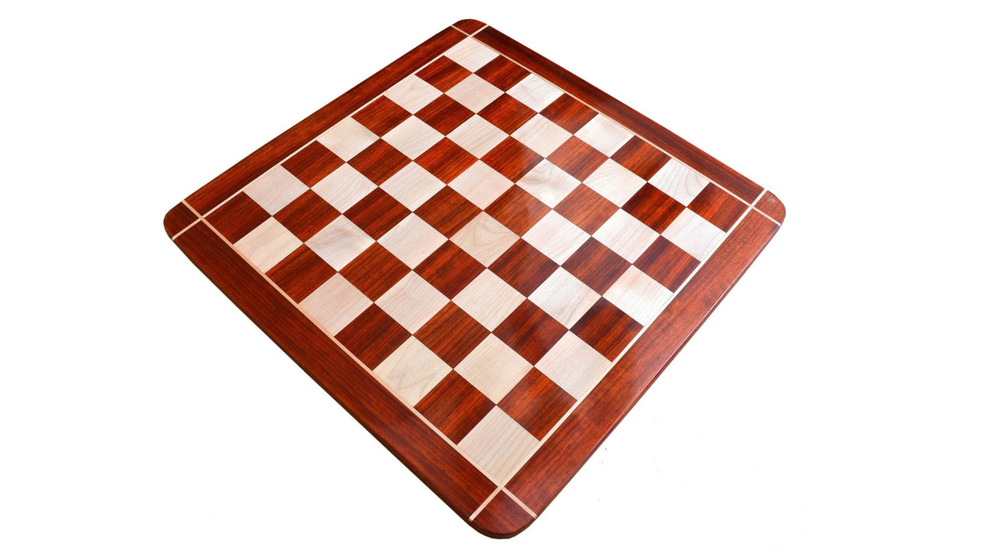 4.2" Luxury Patton Staunton Weighted Chess Set in Bud Rosewood With Chess Board - Chess Villa